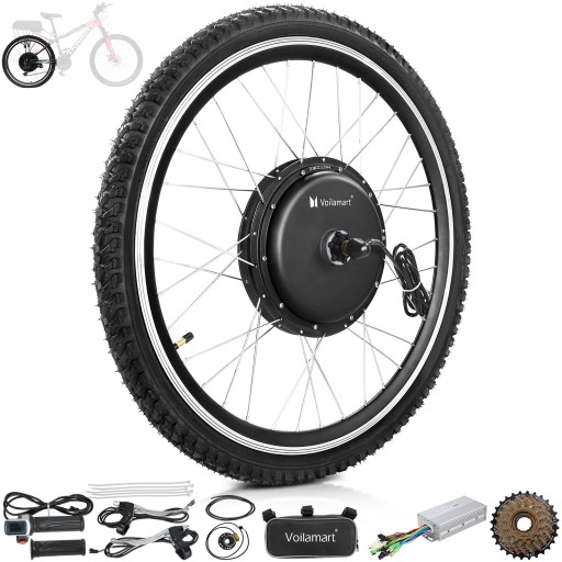 Voilamart 48V 1000W 26" Rear Wheel Electric Bicycle Motor Conversion Kit Bike Cycling Hub 