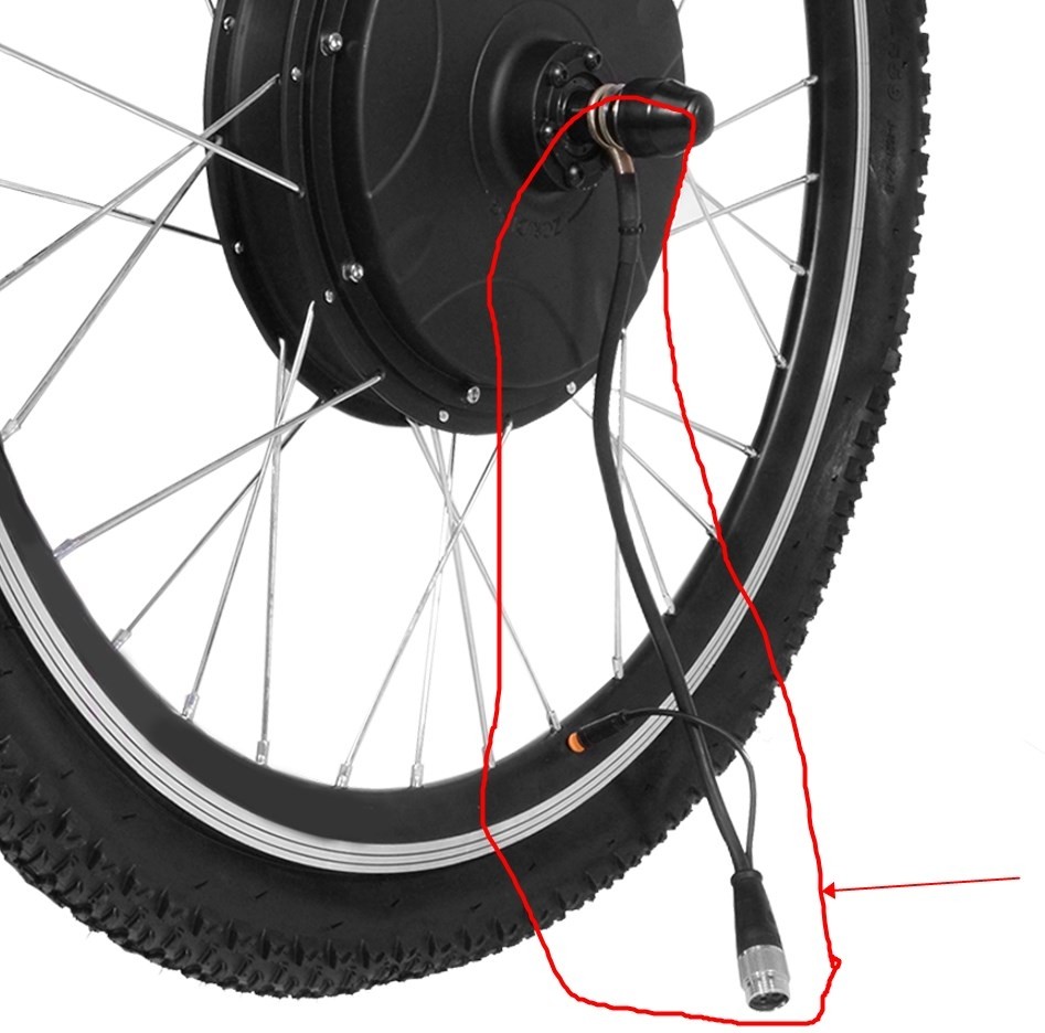 Voilamart Electric Bike Motor Cable WIre for 1500W Waterproof Buil-in ...