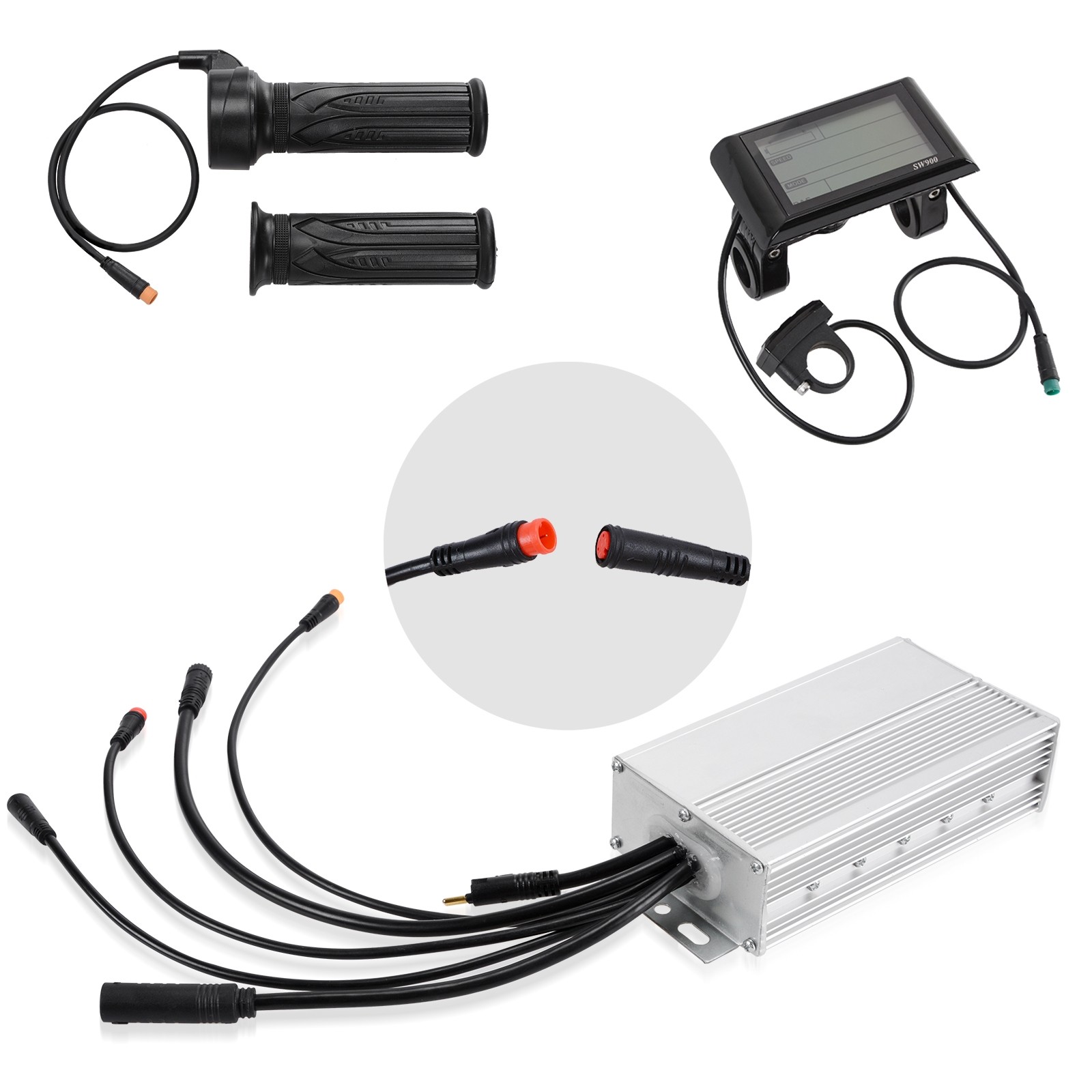 Voilamart Ebike Conversion Kit Accessory Waterproof 1000W Controller LCD Twist Throttle