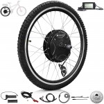 Voilamart Waterproof 48V 1500W 26" Rear Wheel Electric Bicycle Conversion Kit Twist Throttle LCD Meter-built-in controller Motor Cassette Hub