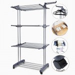 3 Tier Clothes Horse Airer Foldable Large Garment Laundry Dryer Rack Line Indoor