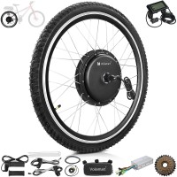 USED  26" 48V 1000W Electric Bicycle Conversion Kit Rear Wheel Speed Hub Motor LCD Meter