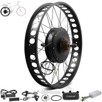 Voilamart 4.0" Wide Fat Tire 48V 1000W 26'' Electric Bicycle Motor Conversion Kit E Bike Rear Wheel