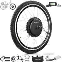 Voilamart Waterproof 48V 1000W 26" Front Wheel Electric Bicycle Conversion Kit with LCD Meter