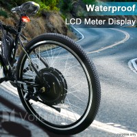 Voilamart Waterproof 48V 1000W 26" Rear Wheel Electric Bicycle Conversion Kit with  LCD Meter 