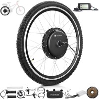 Voilamart Waterproof 48V 1000W 26" Rear Wheel Electric Bicycle Conversion Kit with  LCD Meter 