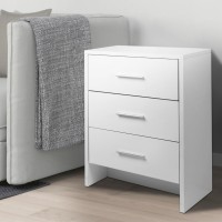 Bedside Tables Nightstand Cabinet White Chest of 3 Drawers Bedroom Furniture