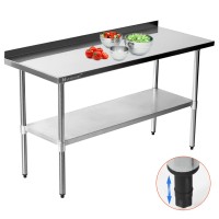 Commercial 60"x24" Kitchen Catering Stainless Steel Work Bench Voilamart 5 x 2FT