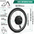 Voilamart Waterproof 48V 1500W 26" Rear Wheel Electric Bicycle Conversion Kit Twist Throttle LCD Meter-built-in controller Motor Cassette Hub