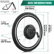 Voilamart 48V 1000W 26" Front Wheel Electric Bicycle Kit Motor Conversion Kit Bike Cycling Hub