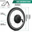 Voilamart 2000W 26" Electric Bicycle Conversion Kit Ebike Motor Cycling Hub Rear Wheel with LCD (Twist Throttle)