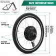 From UK, Controller-integtrated 26IN Ebike Rear Hub Motor Wheel Conversion Kit 48V 1500W, Waterproof Electric Bicycle Booster