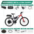 Voilamart 26" 48V 2000W Waterproof Electric Bike Bicycle Conversion Kit Rear Wheel with LCD