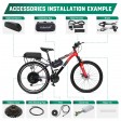 Voilamart 48V 1000W 26" Rear Wheel Electric Bicycle Motor Conversion Kit Bike Cycling Hub 