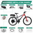 Voilamart Waterproof 48V 1500W 26" Rear Wheel Electric Bicycle Conversion Kit Twist Throttle LCD Meter-built-in controller Motor Cassette Hub