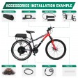 Voilamart Waterproof 48V 1500W 26" Rear Wheel Electric Bicycle Conversion Kit Twist Throttle LCD Meter-built-in controller