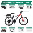 From UK, Controller-integtrated 26IN Ebike Rear Hub Motor Wheel Conversion Kit 48V 1500W, Waterproof Electric Bicycle Booster