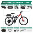 USED  26" 48V 1000W Electric Bicycle Conversion Kit Rear Wheel Speed Hub Motor LCD Meter