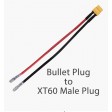 Voilamart Ebike Bullet Plug to XT60 Power Cord Adapter Conversion Kit with 15CM Cable (Bullet Plug to XT60 Male Plug)