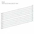 Voilamart Ebike Spokes - a set of 36 pcs for 28 inch wheel with motor code ZC serial number, spoke length 184mm