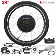 Voilamart 24" 1000W Rear Electric Bicycle Motor Conversion Kit EBike Wheel LCD (Ship to Croatia)