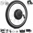 Voilamart 2000W 28" 700C Electric Bicycle Conversion Kit Ebike Motor Cycling Hub Front Wheel with LCD (Twist Throttle)