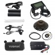Voilamart 2000W 27.5" Electric Bicycle Conversion Kit Ebike Motor Cycling Hub Rear Wheel with LCD (Thumb Throttle)