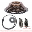 From UK, Controller-integtrated 26IN Ebike Rear Hub Motor Wheel Conversion Kit 48V 1500W, Waterproof Electric Bicycle Booster