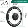 Voilamart 48V 1000W Waterproof Electric Bike Bicycle Conversion Kit 27.5" Rear Wheel LCD