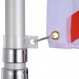 Voilamart 20ft Aluminium Sectional Flagpole Kit for Outdoor Garden Telescopic Flag Pole + UK Flag