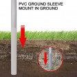 Voilamart 20ft Aluminium Sectional Flagpole Kit for Outdoor Garden Telescopic Flag Pole + UK Flag