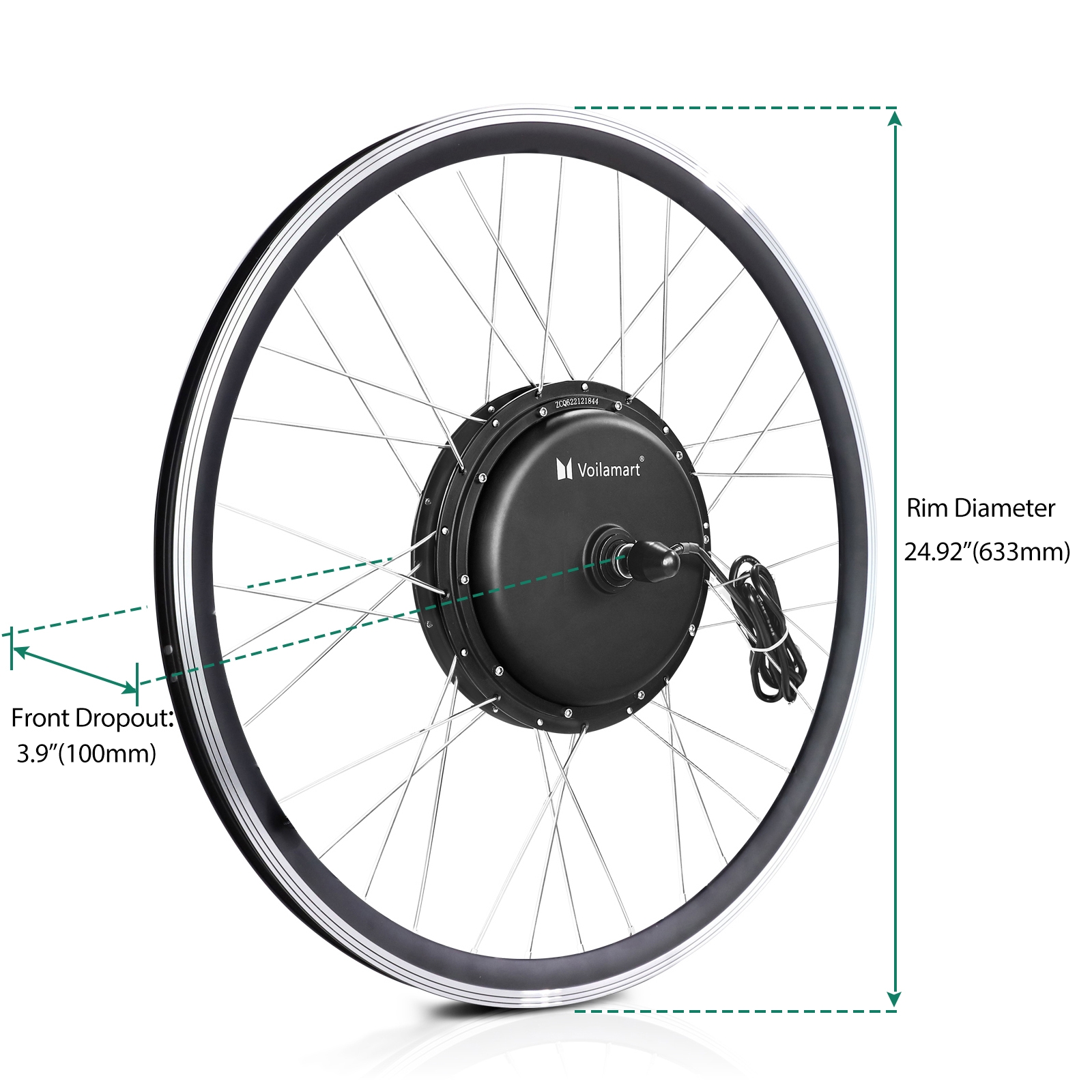 28inch 1000W Front Ebike Motor Wheel