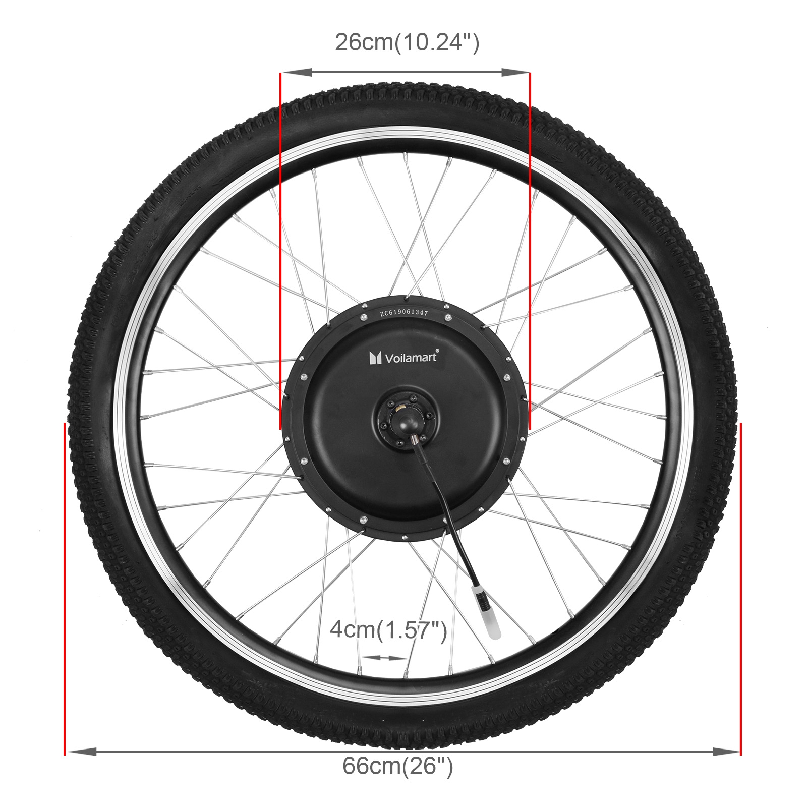 26inch 1000W Front Wheel